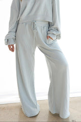 VANESSA RIB WIDE LEG PANT  (MULTIPLE COLORS)