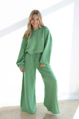 VANESSA RIB WIDE LEG PANT  (MULTIPLE COLORS)