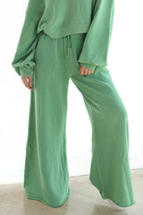 VANESSA RIB WIDE LEG PANT  (MULTIPLE COLORS)