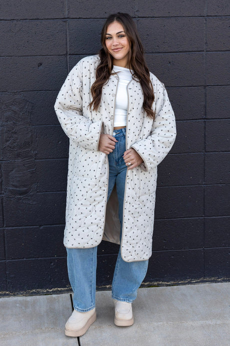 Quilted Cord Puffer Trenchcoat