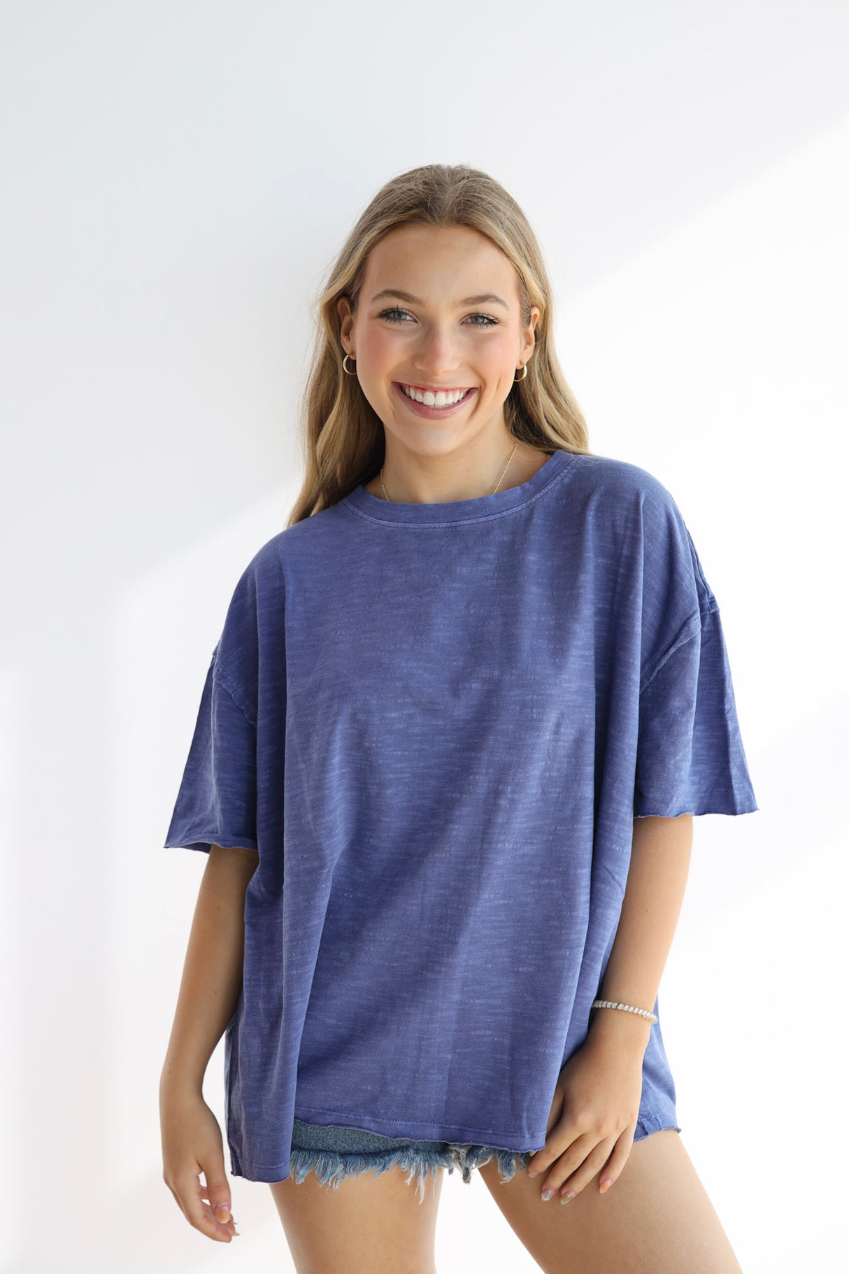 Drop Shoulder Basic Tee (Multiple Colors)