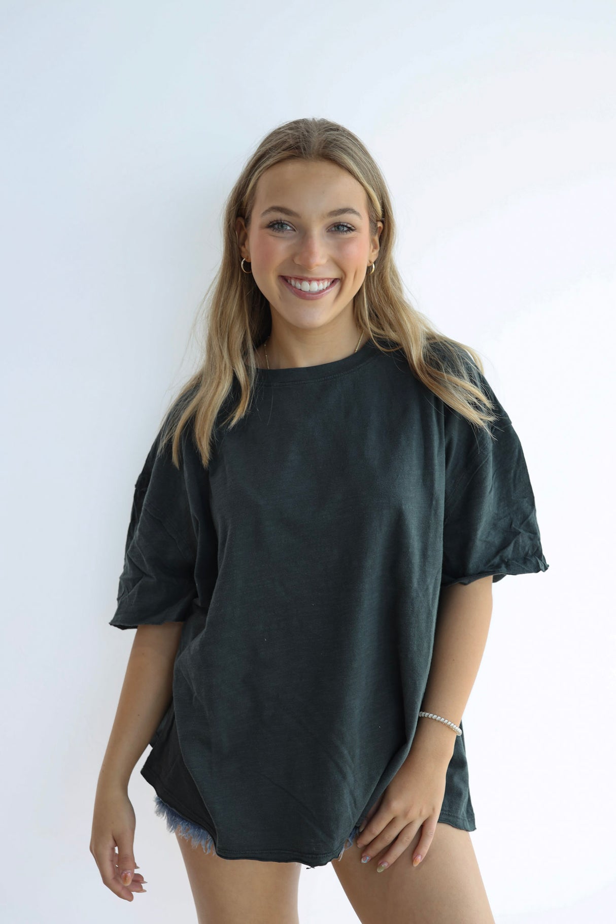 Drop Shoulder Basic Tee (Multiple Colors)