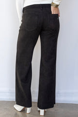 SUEDE BLACK BUTTON-UP JEAN