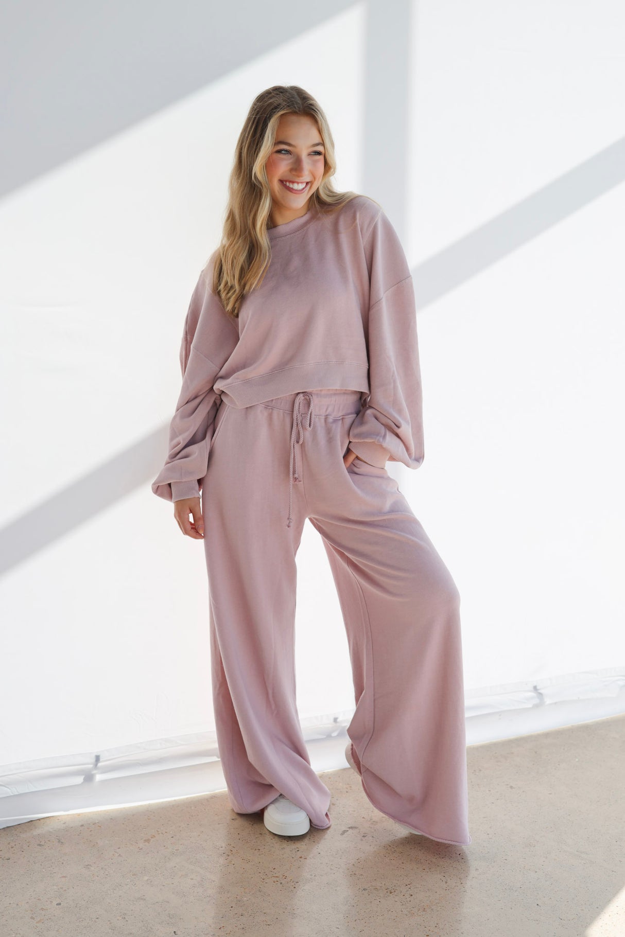 VANESSA RIB WIDE LEG PANT  (MULTIPLE COLORS)
