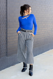 HEATHER HOUNDSTOOTH PANT