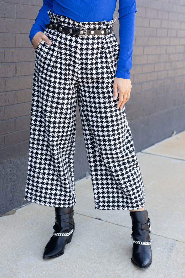 HEATHER HOUNDSTOOTH PANT