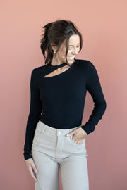 CUT OUT LONG SLEEVE TOP