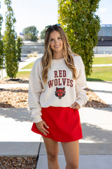 Red Wolves Stripe Sweatshirt