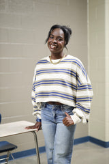 URBAN STRIPED TERRY TOP