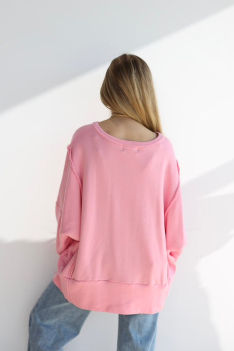 RAW EDGE HI-LOW TERRY TOP