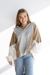 OVERSIZED CONTRACT VNECK