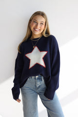 STITCHED STAR SWEATER