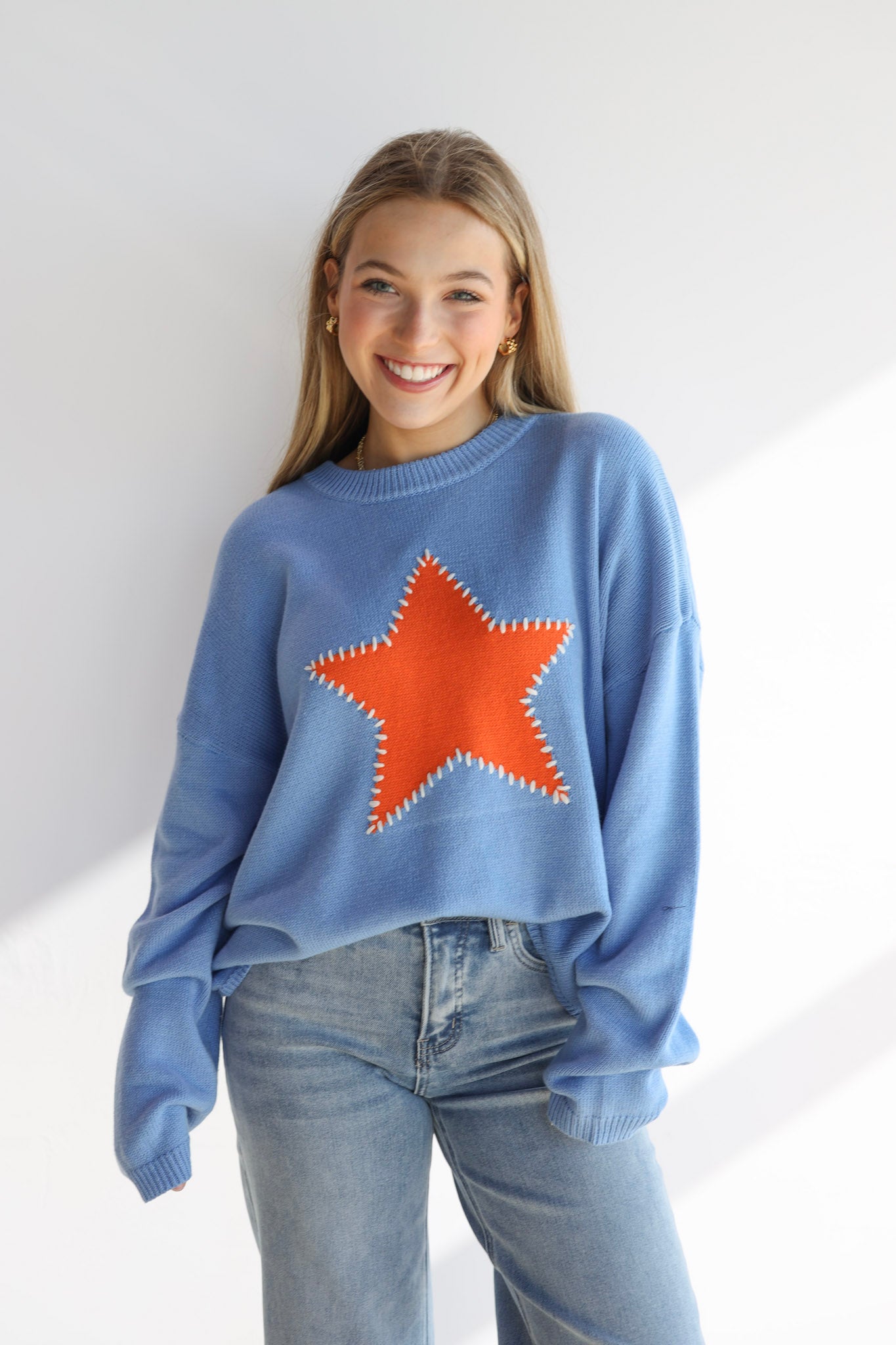 STITCHED STAR SWEATER – The Refinery