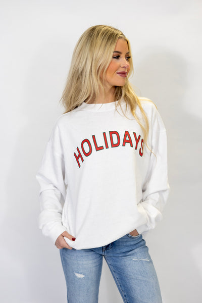 HOLIDAYS CAMPUS CREW SWEATSHIRT