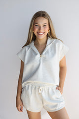 SHORT SLEEVE ZIP SCUBA SWEATER