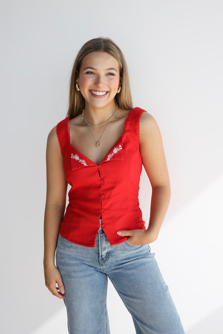 EMMY EMBROIDERED TOP