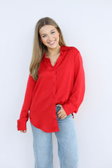 MARIE SATIN BUTTON DOWN