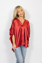 ALURE SHIMMER VNECK TOP