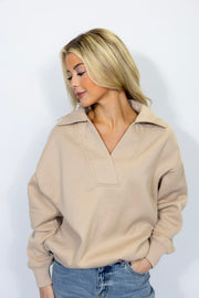 ALIYANA COLLARED SWEATSHIRT