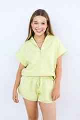 SHORT SLEEVE ZIP SCUBA SWEATER