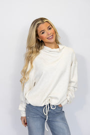 RELAXED COLLAR LONG SLEEVE TOP