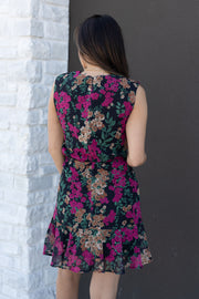 STACY SLEEVLESS FORAL DRESS