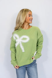 BIG RIBBON DETAIL SWEATER