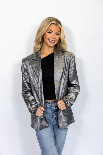 MAYA METALLIC BLAZER