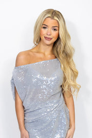 SEQUIN ASYMMETRIC TOP