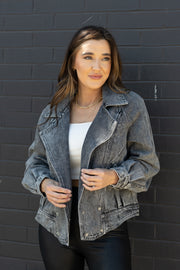 DISTRESSED STATEMENT JACKET