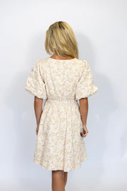 JO FLORAL JACQUARD DRESS