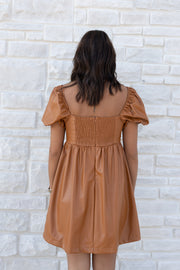 LIZ FAUX LEATHER DRESS