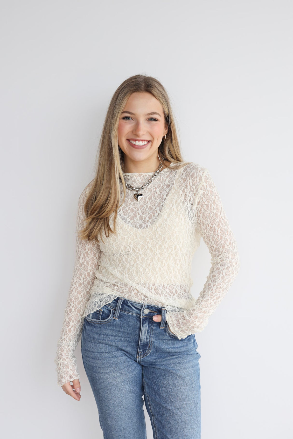 LACIE LACE MESH UNDERSHIRT