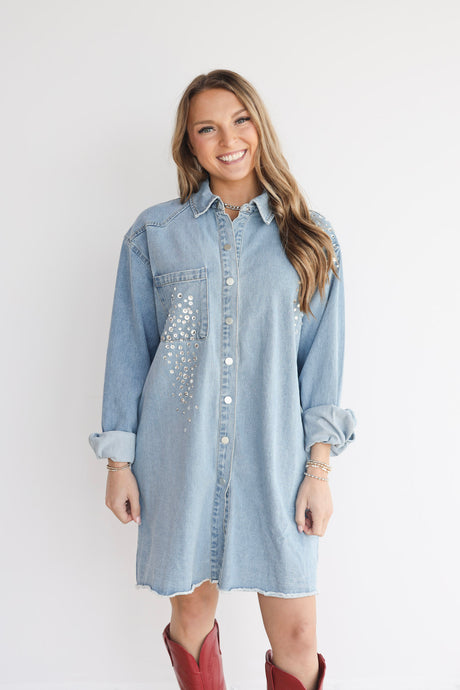 RHINESTONE DENIM JACKET
