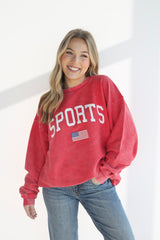 Sports Flag Corded Sweatshirt