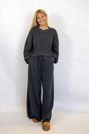 VANESSA RIB WIDE LEG PANT