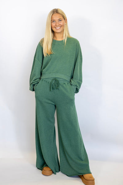 VANESSA RIB WIDE LEG PANT