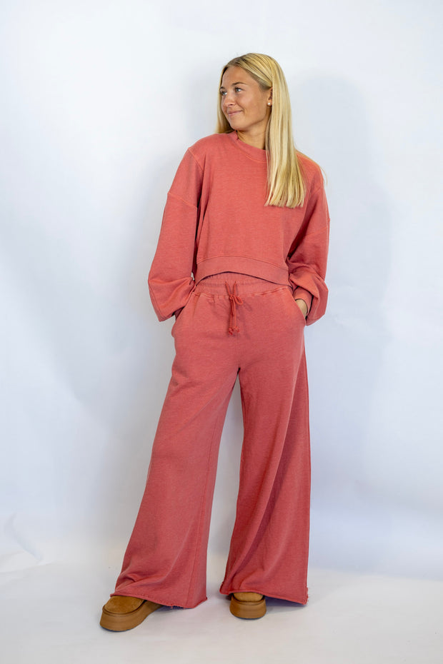 VANESSA RIB WIDE LEG PANT