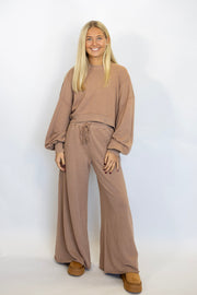 VANESSA RIB WIDE LEG PANT