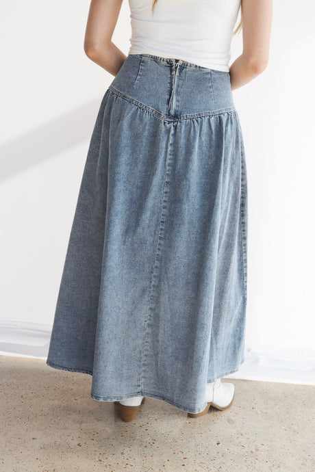 MIDI DENIM SKIRT