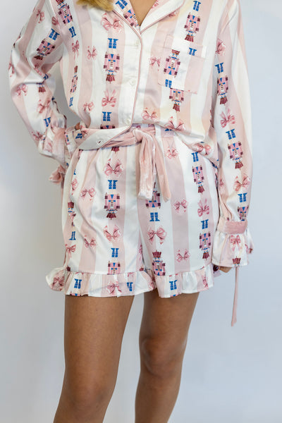 NUTCRACKER BOW PJ SHORTS