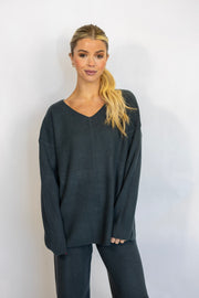 WILLA VNECK RIBBED SWEATER