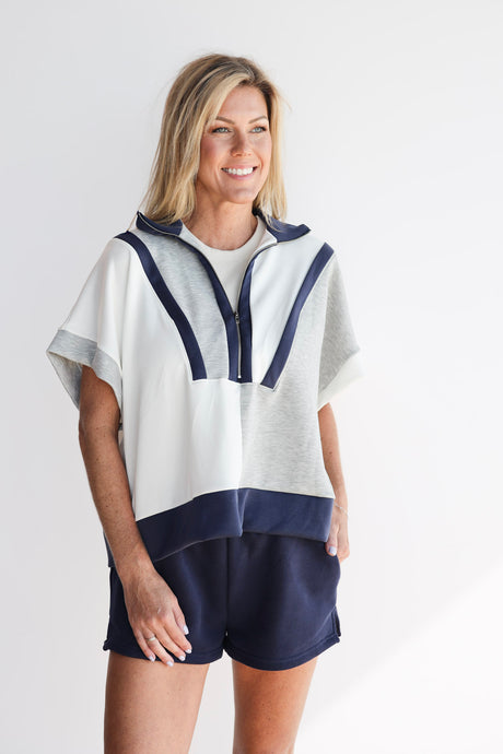 PULLOVER HALF ZIP TOP