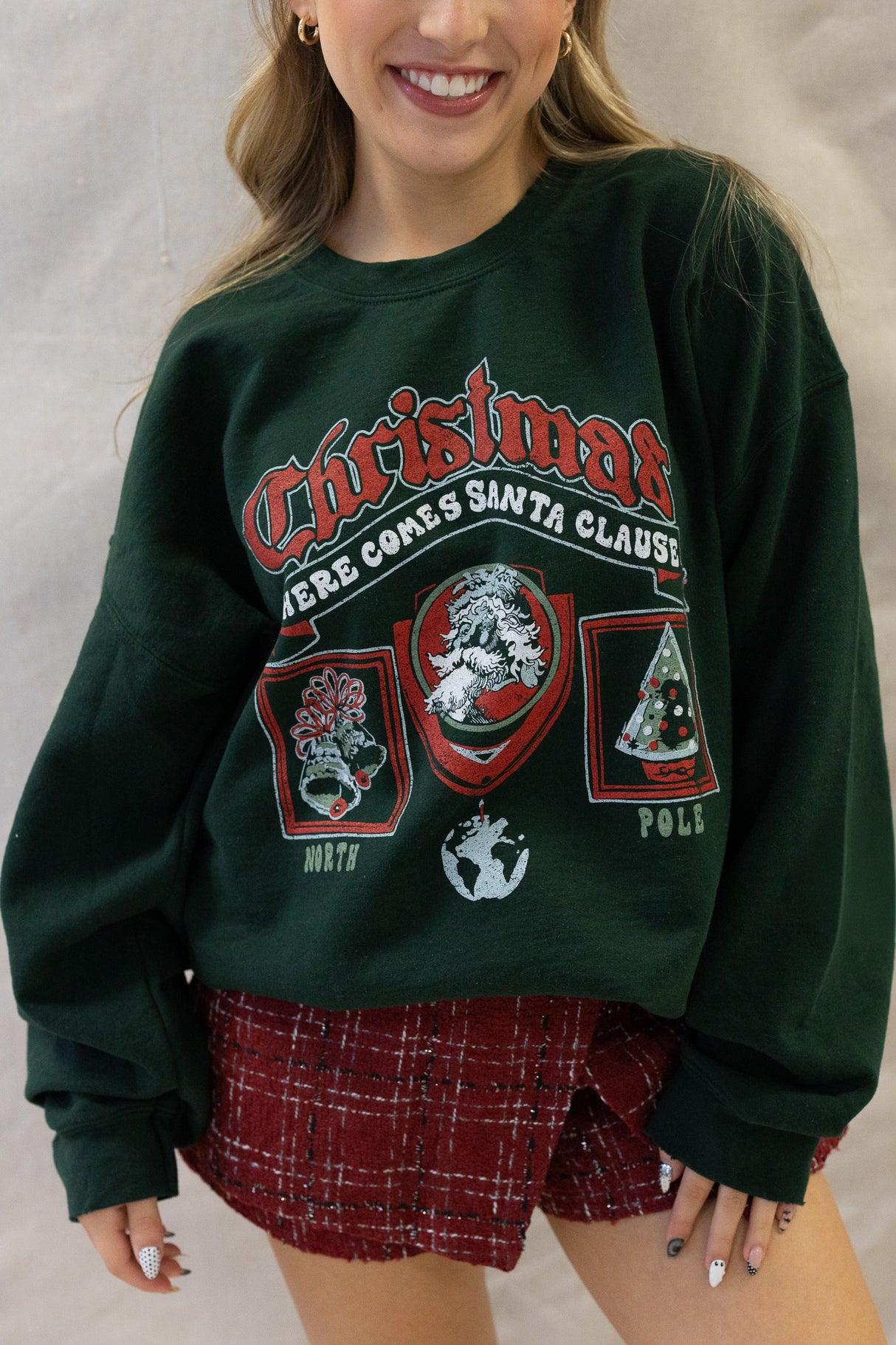 Christmas Patch Thrifted Sweatshirt