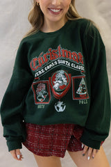 Christmas Patch Thrifted Sweatshirt