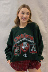 Christmas Patch Thrifted Sweatshirt