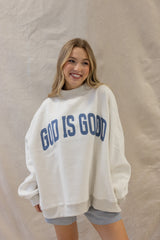 JESUS/GOD IS GOOD REVERSIBLE MOCK NECK SWEATSHIRT