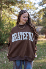 Grateful Embroidered Mock Neck