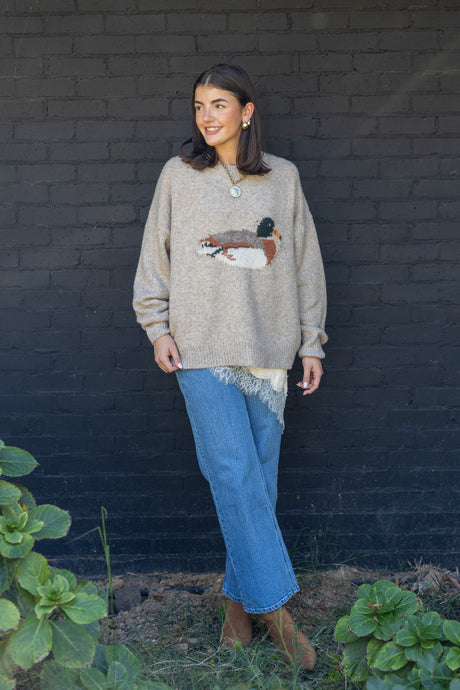 Duck Graphic Knit Sweater