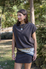 Off Shoulder Drop Waist Sweater Dress